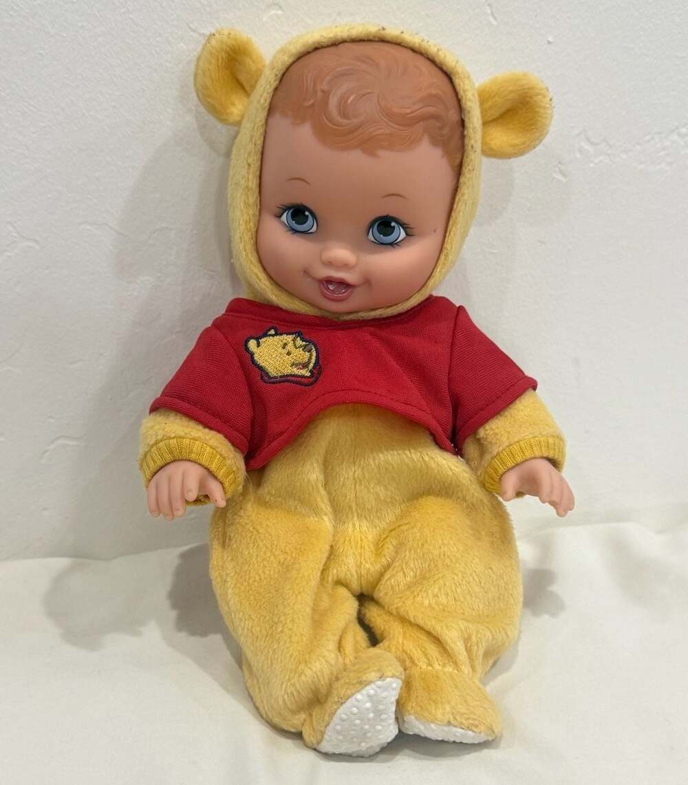 Vintage Lauer Water Babies Doll with Winnie the Pooh Costume